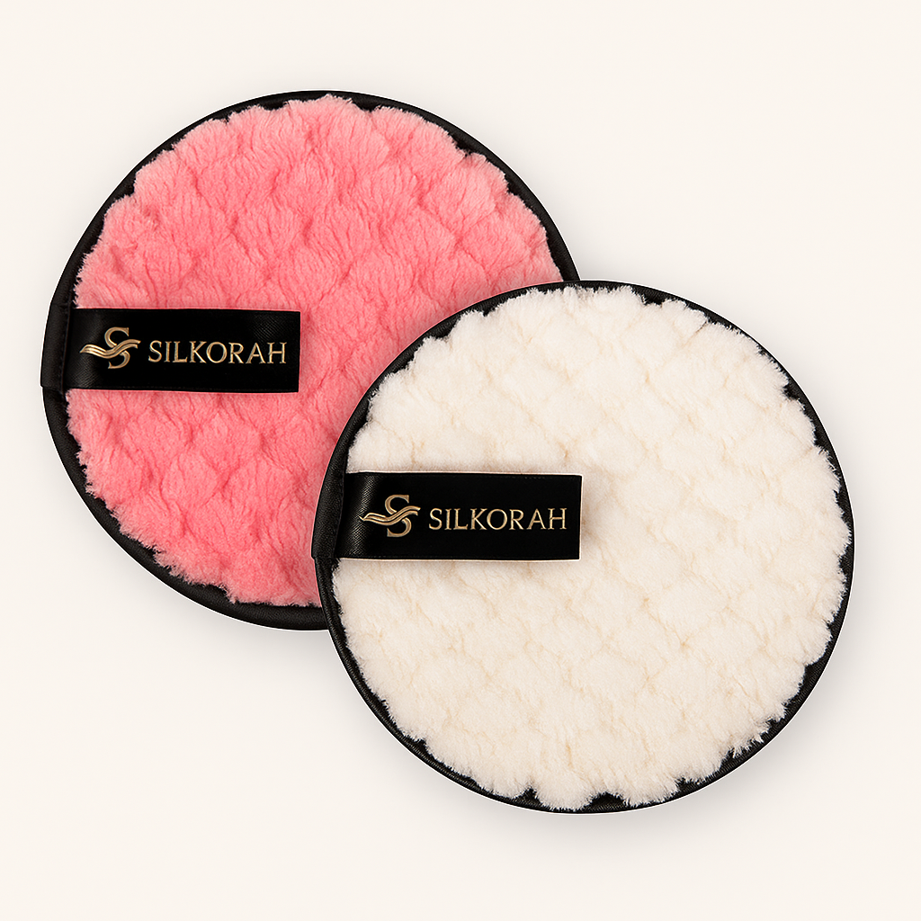 Silkorah Reusable Makeup Remover Pads – Eco-Friendly Microfiber Cleansing Discs for Gentle & Effective Makeup Removal